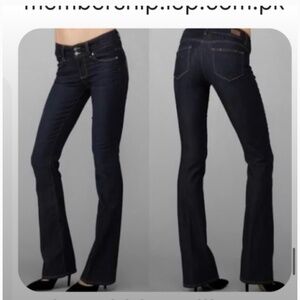 Anthropologie dark wash Paige medium rise flare 29